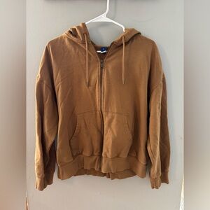 Old Navy Tan Zip-Up Hoodie - Medium